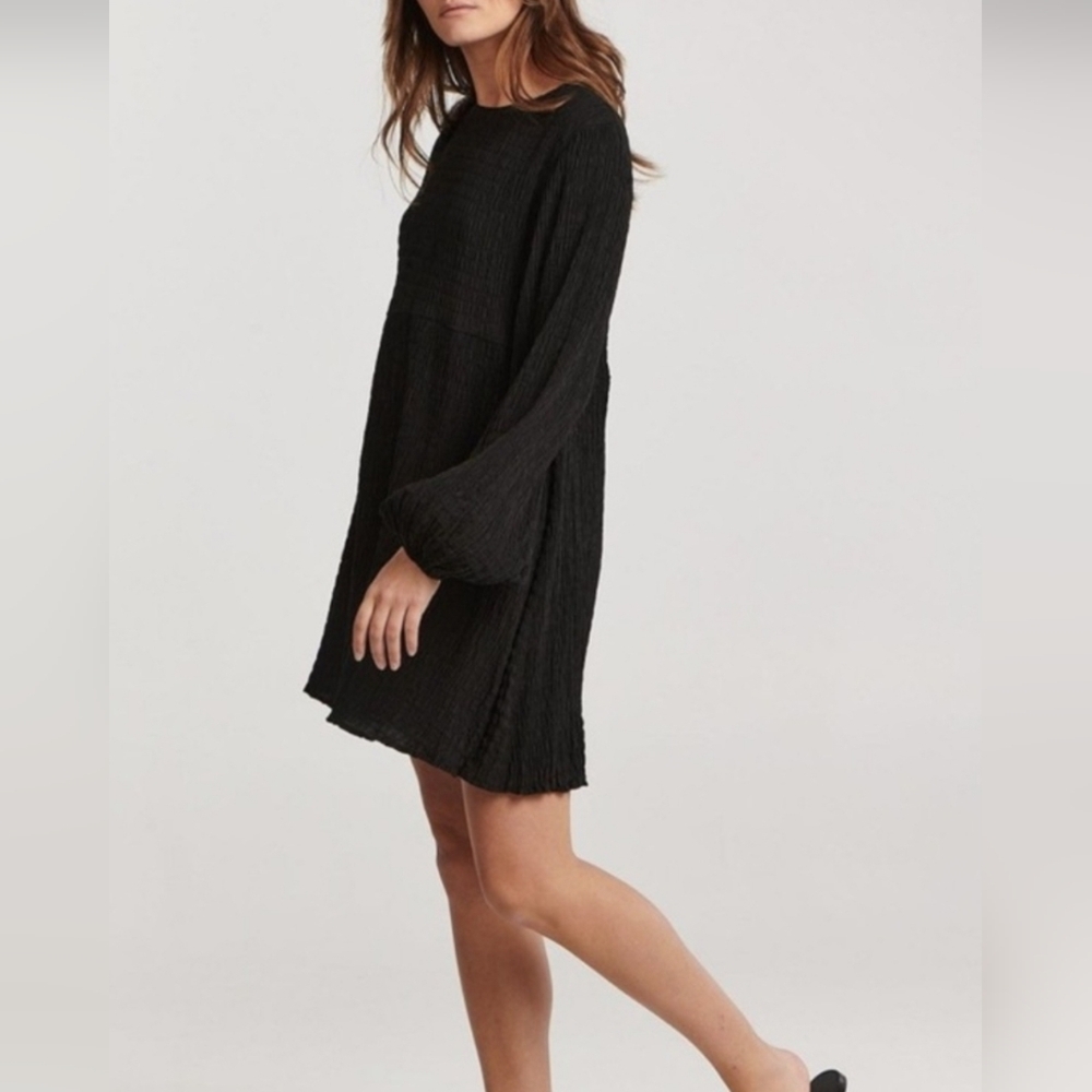 Charlie Holiday Anthropologie Isla Mini Dress Black Medium - Picture 2 of 11